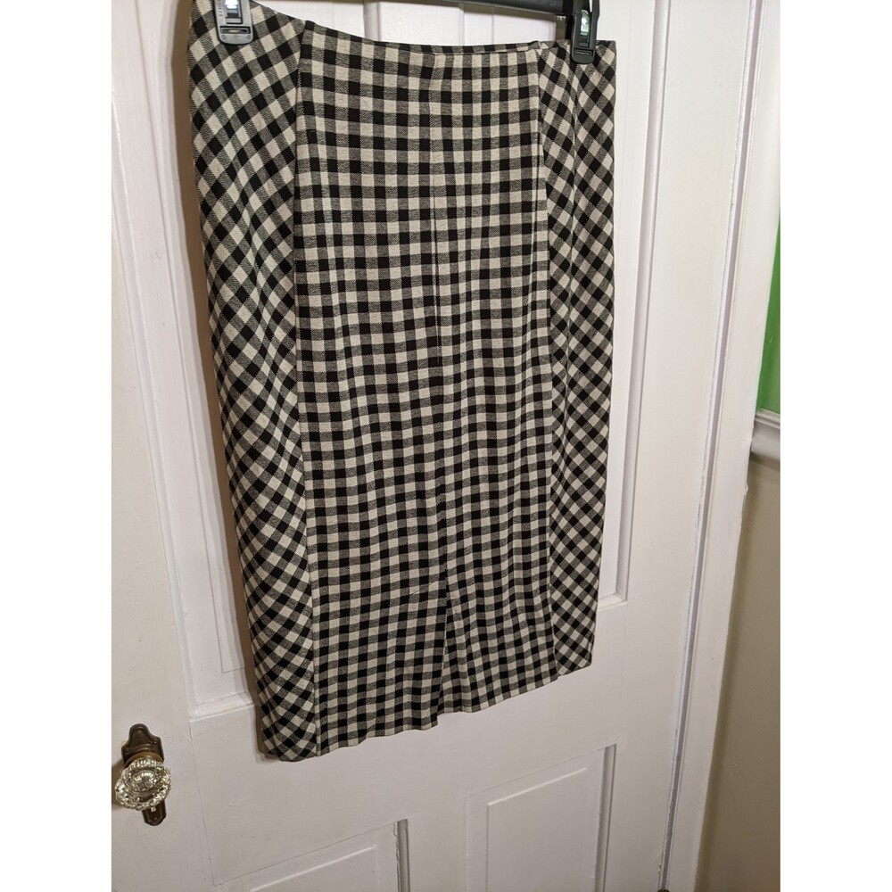 J. Jill Ponte Knit Checkered Gingham Skirt Size S - Picture 4 of 5